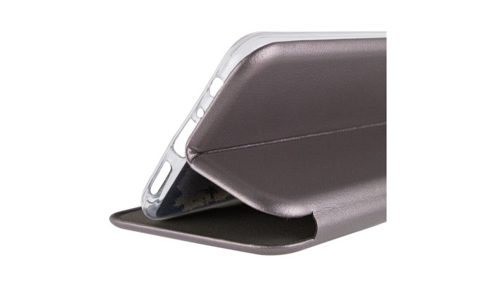 Кожаный чехол (книжка) Classy для Samsung Galaxy A12 Серый - фото