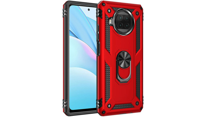 Ударостійкий чохол Serge Ring for Magnet для Xiaomi Mi 10T Lite / Redmi Note 9 Pro 5G Червоний - фото