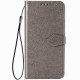 Кожаный чехол-книжка Mandala с визитницей для Oppo A52 / A72 / A92 Серый - фото