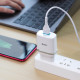 Сетевое зарядное устройство (зарядка) Hoco C12Q Smart QC3.0 (1USB/3A) + MicroUSB Белый - фото