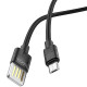 Дата кабель Hoco U55 Outstanding Micro USB Cable (1.2m) Чорний - фото