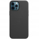 Шкіряний чохол Leather Case (AAA) with MagSafe and Animation для Apple iPhone 12 Pro / 12 (6.1") Black