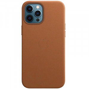 Шкіряний чохол Leather Case (AAA) with MagSafe and Animation для Apple iPhone 12 Pro / 12 (6.1