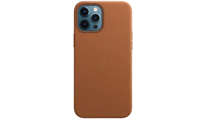 Шкіряний чохол Leather Case (AAA) with MagSafe and Animation для Apple iPhone 12 Pro / 12 (6.1