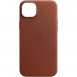 Шкіряний чохол Leather Case (AAA) with MagSafe and Animation для Apple iPhone 12 Pro Max (6.7") Saddle Brown