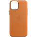 Шкіряний чохол Leather Case (AAA) with MagSafe and Animation для Apple iPhone 13 Pro (6.1") Golden Brown