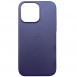 Шкіряний чохол Leather Case (AAA) with MagSafe and Animation для Apple iPhone 14 Pro Max (6.7") Deep Violet