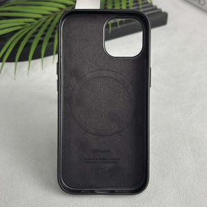 Шкіряний чохол Leather Case (AAA) with MagSafe and Animation для Apple iPhone 15 (6.1