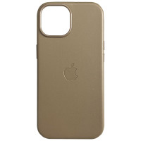 Шкіряний чохол Leather Case (AAA) with MagSafe and Animation для Apple iPhone 15 (6.1