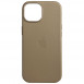 Шкіряний чохол Leather Case (AAA) with MagSafe and Animation для Apple iPhone 15 (6.1") Light Brown