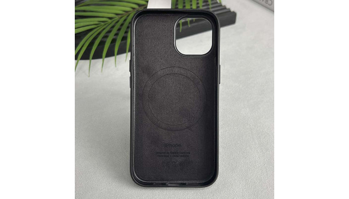 Шкіряний чохол Leather Case (AAA) with MagSafe and Animation для Apple iPhone 15 Pro (6.1