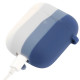 Силиконовый футляр Colorfull для наушников AirPods 1/2 Белый / Синий - фото