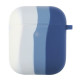 Силіконовий футляр Colorfull для навушників AirPods 1/2 Білий / Синій - фото