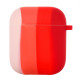 Силиконовый футляр Colorfull для наушников AirPods 1/2 Розовый / Красный - фото
