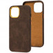 Кожаный чехол Croco Leather для Apple iPhone 14 (6.1") Golden Brown