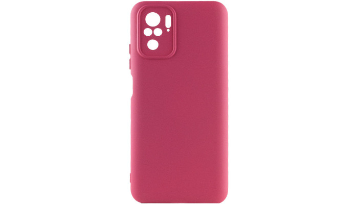 Чехол Silicone Cover Full Camera without Logo (A) для Xiaomi Redmi Note 10 / Note 10s Бордовый / Marsala - фото