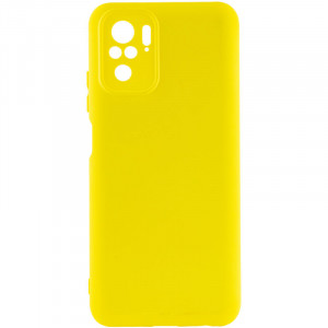 Чехол Silicone Cover Full Camera without Logo (A) для Xiaomi Redmi Note 10 / Note 10s Желтый / Flash