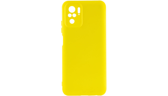 Чохол Silicone Cover Full Camera without Logo (A) для Xiaomi Redmi Note 10 / Note 10s Жовтий / Flash - фото