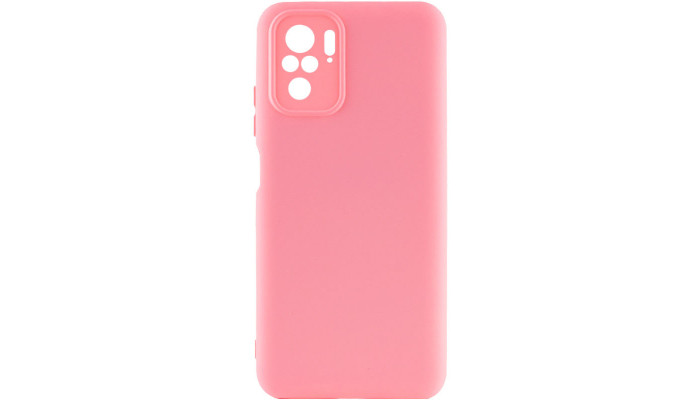 Чехол Silicone Cover Full Camera without Logo (A) для Xiaomi Redmi Note 10 / Note 10s Розовый / Pink - фото