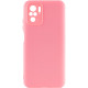 Чехол Silicone Cover Full Camera without Logo (A) для Xiaomi Redmi Note 10 / Note 10s Розовый / Pink - фото