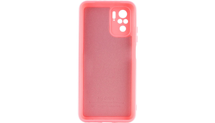 Чехол Silicone Cover Full Camera without Logo (A) для Xiaomi Redmi Note 10 / Note 10s Розовый / Pink - фото