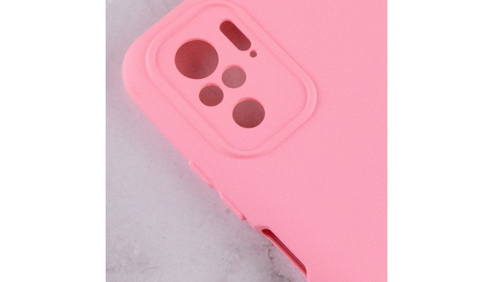 Чехол Silicone Cover Full Camera without Logo (A) для Xiaomi Redmi Note 10 / Note 10s Розовый / Pink - фото