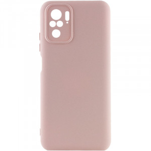 Чехол Silicone Cover Full Camera without Logo (A) для Xiaomi Redmi Note 10 / Note 10s Розовый / Pink Sand