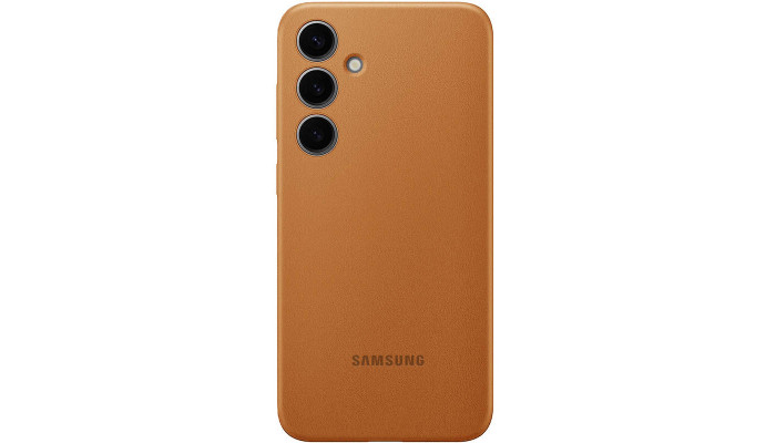 Кожаный чехол Leather Case (AAA) для Samsung Galaxy S24 Brown - фото