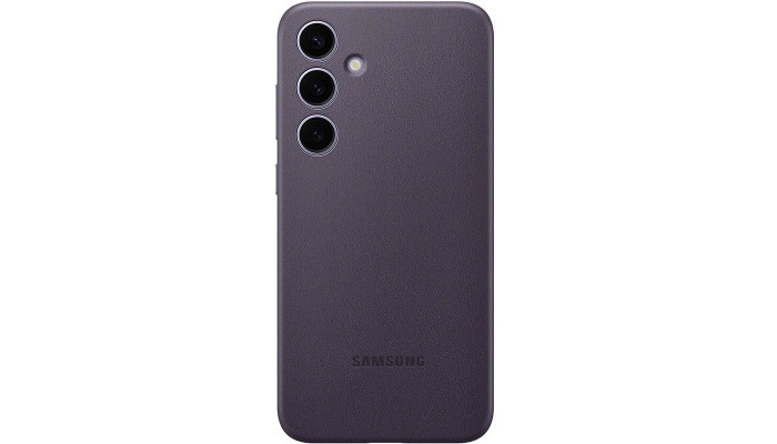 Кожаный чехол Leather Case (AAA) для Samsung Galaxy S24 Purple - фото