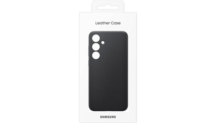 Кожаный чехол Leather Case (AAA) для Samsung Galaxy S24+ Black - фото