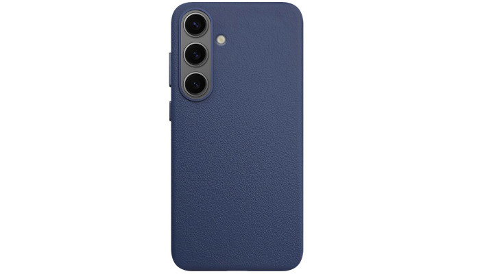 Шкіряний чохол Leather Case (AAA) для Samsung Galaxy S25+ Dark Blue - фото