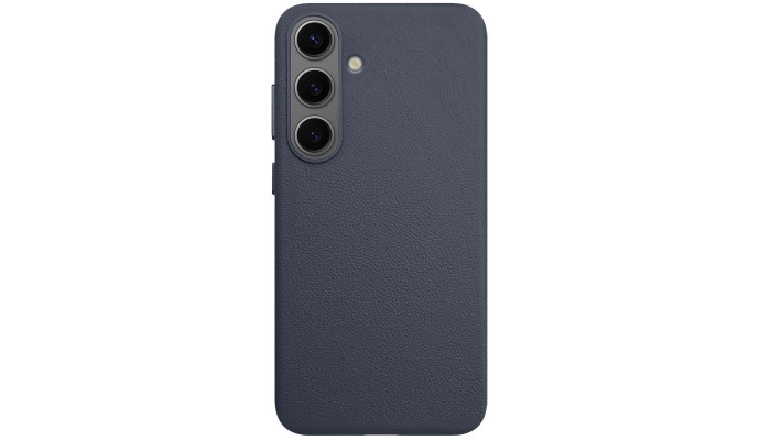 Кожаный чехол Leather Case (AAA) для Samsung Galaxy S25+ Midnight Blue - фото