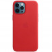 Шкіряний чохол Leather Case (AAA) with MagSafe для Apple iPhone 12 Pro / 12 (6.1") Red