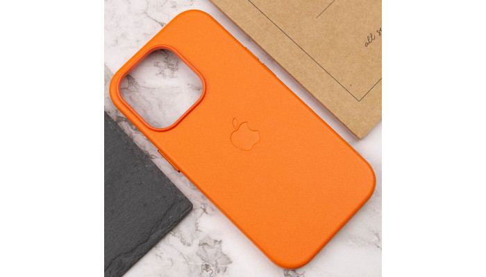 Кожаный чехол Leather Case (AAA) with MagSafe для Apple iPhone 14 Pro (6.1