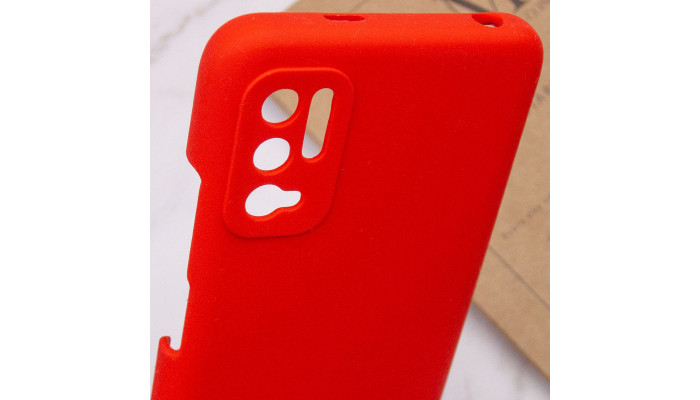 Чохол Silicone Cover Full Camera (AAA) для Xiaomi Redmi Note 10 5G / Poco M3 Pro Червоний / Red - фото