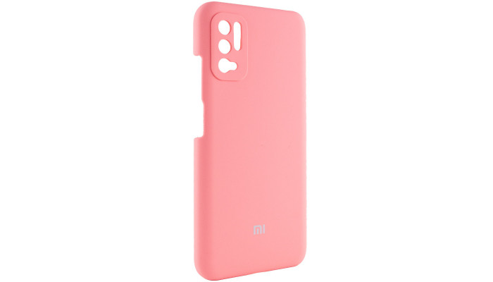Чехол Silicone Cover Full Camera (AAA) для Xiaomi Redmi Note 10 5G / Poco M3 Pro Розовый / Light pink - фото