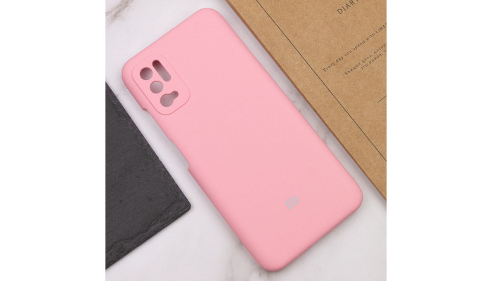 Чохол Silicone Cover Full Camera (AAA) для Xiaomi Redmi Note 10 5G / Poco M3 Pro Рожевий / Pink - фото