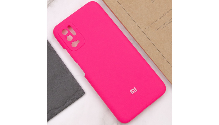 Чохол Silicone Cover Full Camera (AAA) для Xiaomi Redmi Note 10 5G / Poco M3 Pro Рожевий / Shiny pink - фото