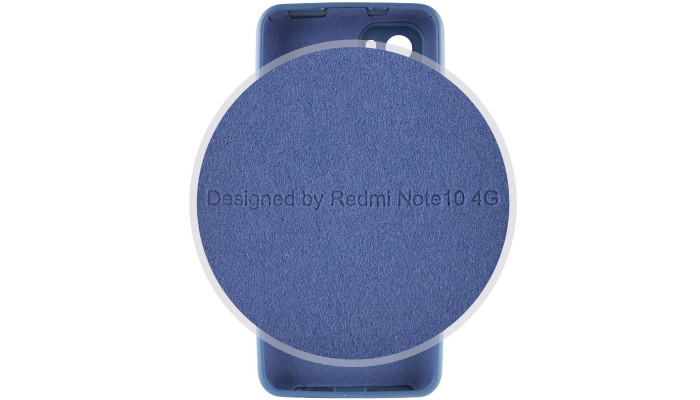 Чохол Silicone Cover Full Camera (AA) для Xiaomi Redmi Note 10 / Note 10s Синій / Navy Blue - фото