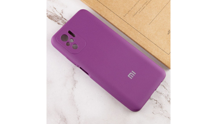 Чохол Silicone Cover Full Camera (AA) для Xiaomi Redmi Note 10 / Note 10s Фіолетовий / Grape - фото