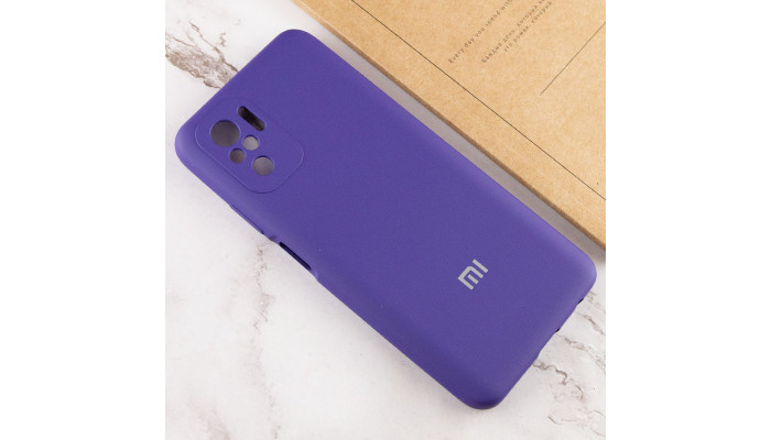 Чохол Silicone Cover Full Camera (AA) для Xiaomi Redmi Note 10 / Note 10s Фіолетовий / Purple - фото