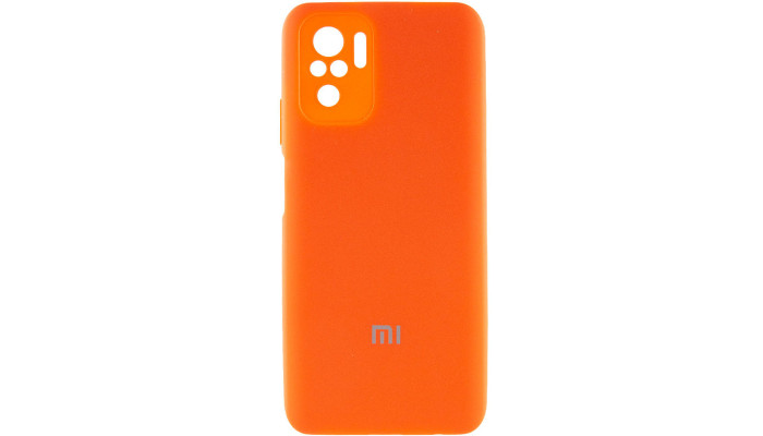 Чохол Silicone Cover Full Camera (AA) для Xiaomi Redmi Note 10 / Note 10s Помаранчевий / Neon Orange - фото