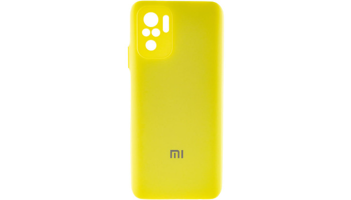 Чохол Silicone Cover Full Camera (AA) для Xiaomi Redmi Note 10 / Note 10s Жовтий / Bright Yellow - фото