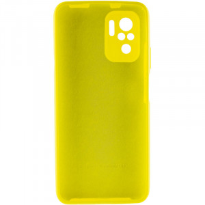 Чехол Silicone Cover Full Camera (AA) для Xiaomi Redmi Note 10 / Note 10s Желтый / Bright Yellow