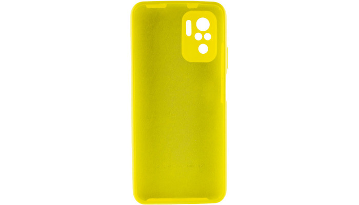 Чохол Silicone Cover Full Camera (AA) для Xiaomi Redmi Note 10 / Note 10s Жовтий / Bright Yellow - фото