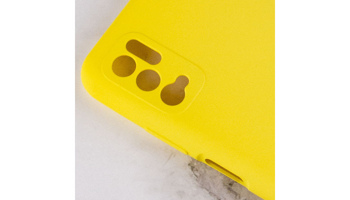 Чохол Silicone Cover Full Camera (AA) для Xiaomi Redmi Note 10 5G / Poco M3 Pro Жовтий / Yellow - фото