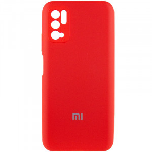 Чехол Silicone Cover Full Camera (AA) для Xiaomi Redmi Note 10 5G / Poco M3 Pro Красный / Red