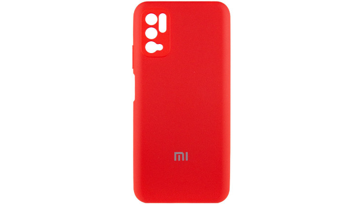 Чехол Silicone Cover Full Camera (AA) для Xiaomi Redmi Note 10 5G / Poco M3 Pro Красный / Red - фото