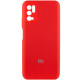 Чохол Silicone Cover Full Camera (AA) для Xiaomi Redmi Note 10 5G / Poco M3 Pro Червоний / Red - фото