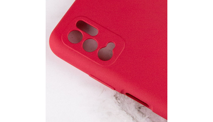 Чохол Silicone Cover Full Camera (AA) для Xiaomi Redmi Note 10 5G / Poco M3 Pro Червоний / Rose Red - фото